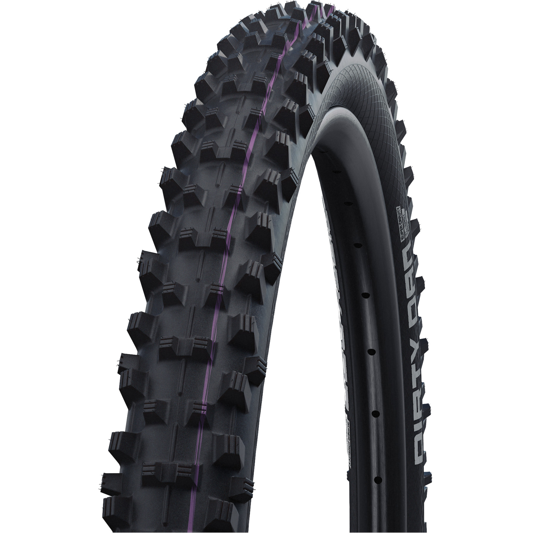Picture of Schwalbe Dirty Dan Folding Tire - Evolution | Addix Ultra Soft | Super Downhill | TLEasy - 27.5x2.35&quot; | Black