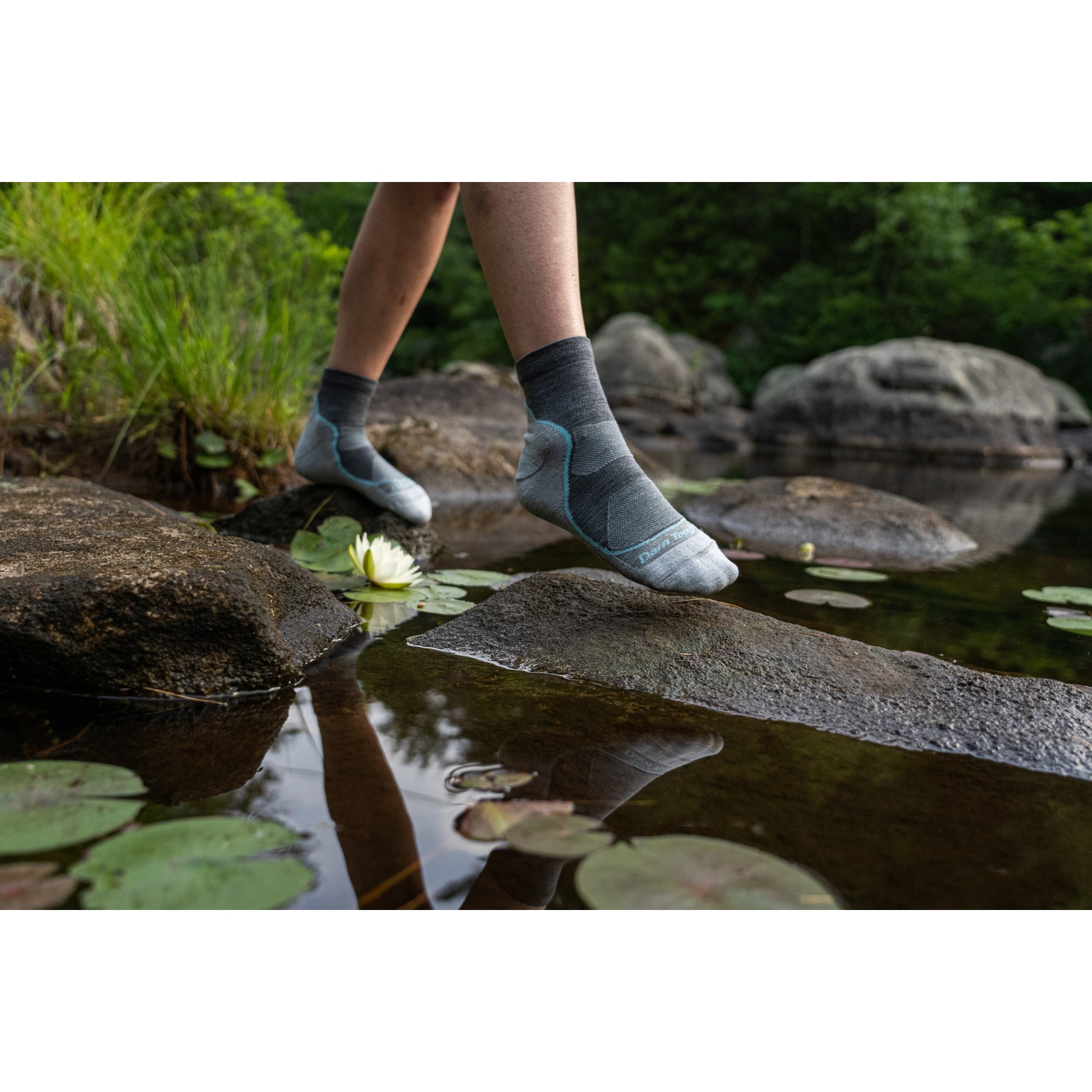 Darn Tough Calcetines Senderismo Mujer - Light Hiker 1/4 Lightweight - Slate