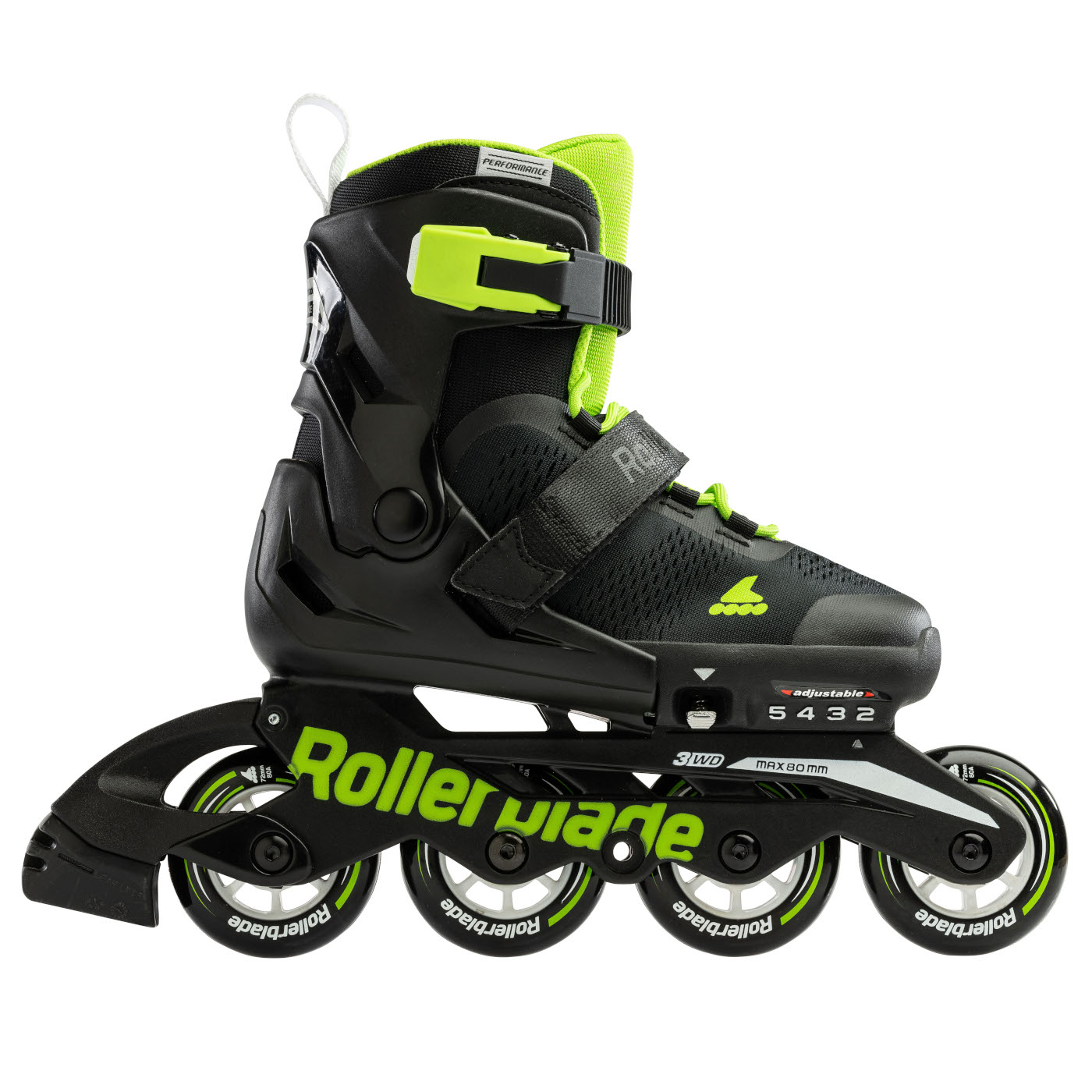 Image of Rollerblade Microblade - Kids Inline Skates - black/green