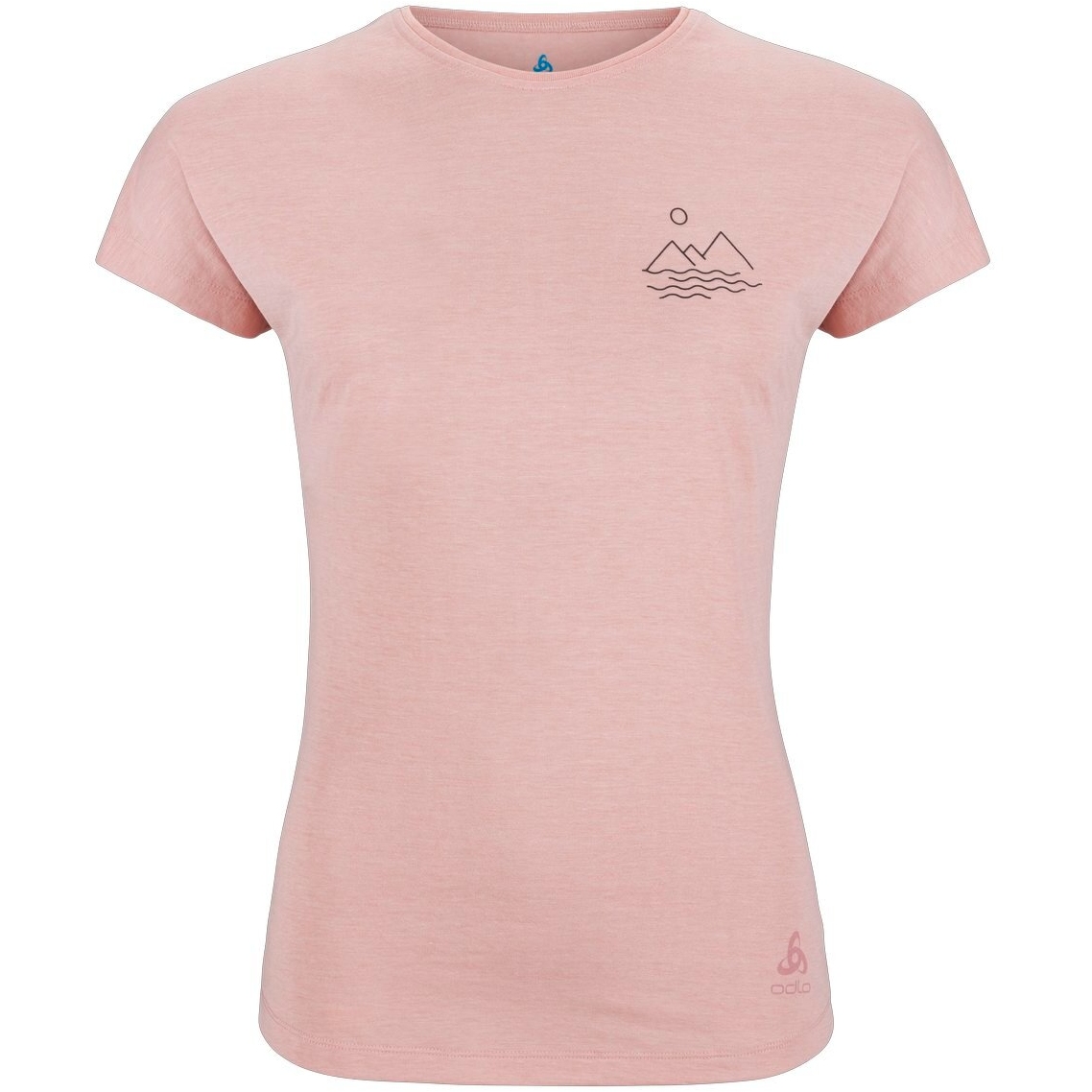 Produktbild von Odlo Ascent 365 T-Shirt mit einfachem Landschaftsprint Damen - pale mauve melange