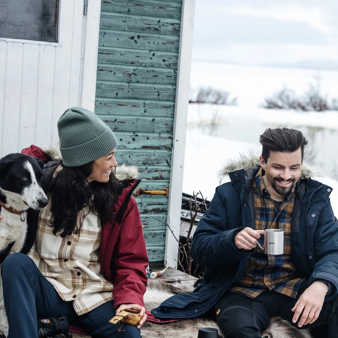 Fjällräven Singi Flannel Overshirt Women - chalk white/dune