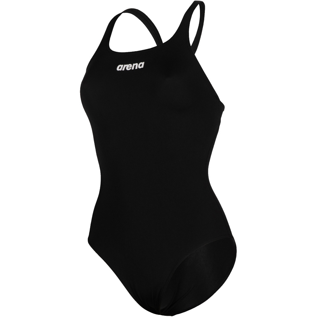 Image of arena Performance Women's Solid Team Swim Pro Swimsuit - Black/White