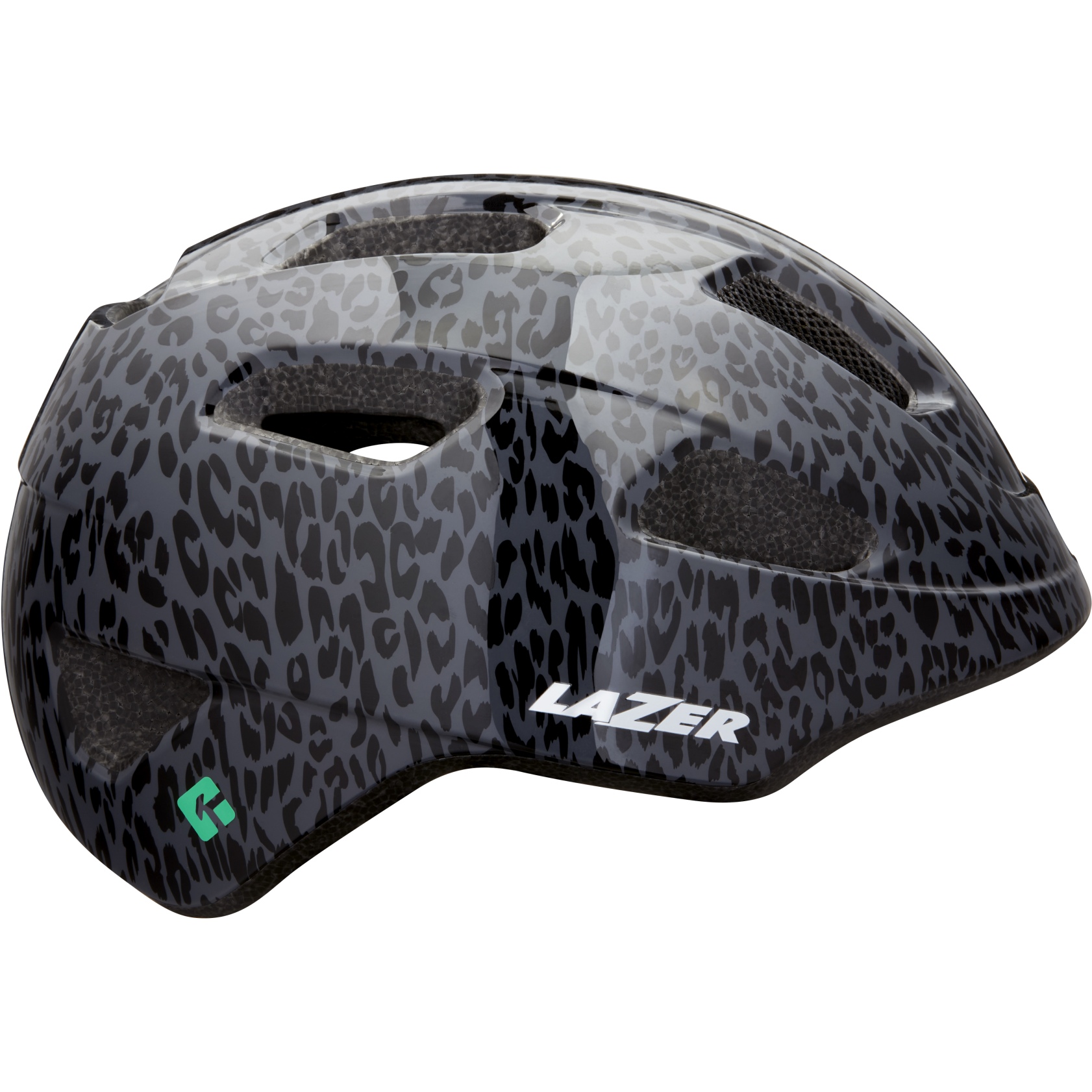 Productfoto van Lazer Nutz KinetiCore Kinder-Fietshelm - black leopard