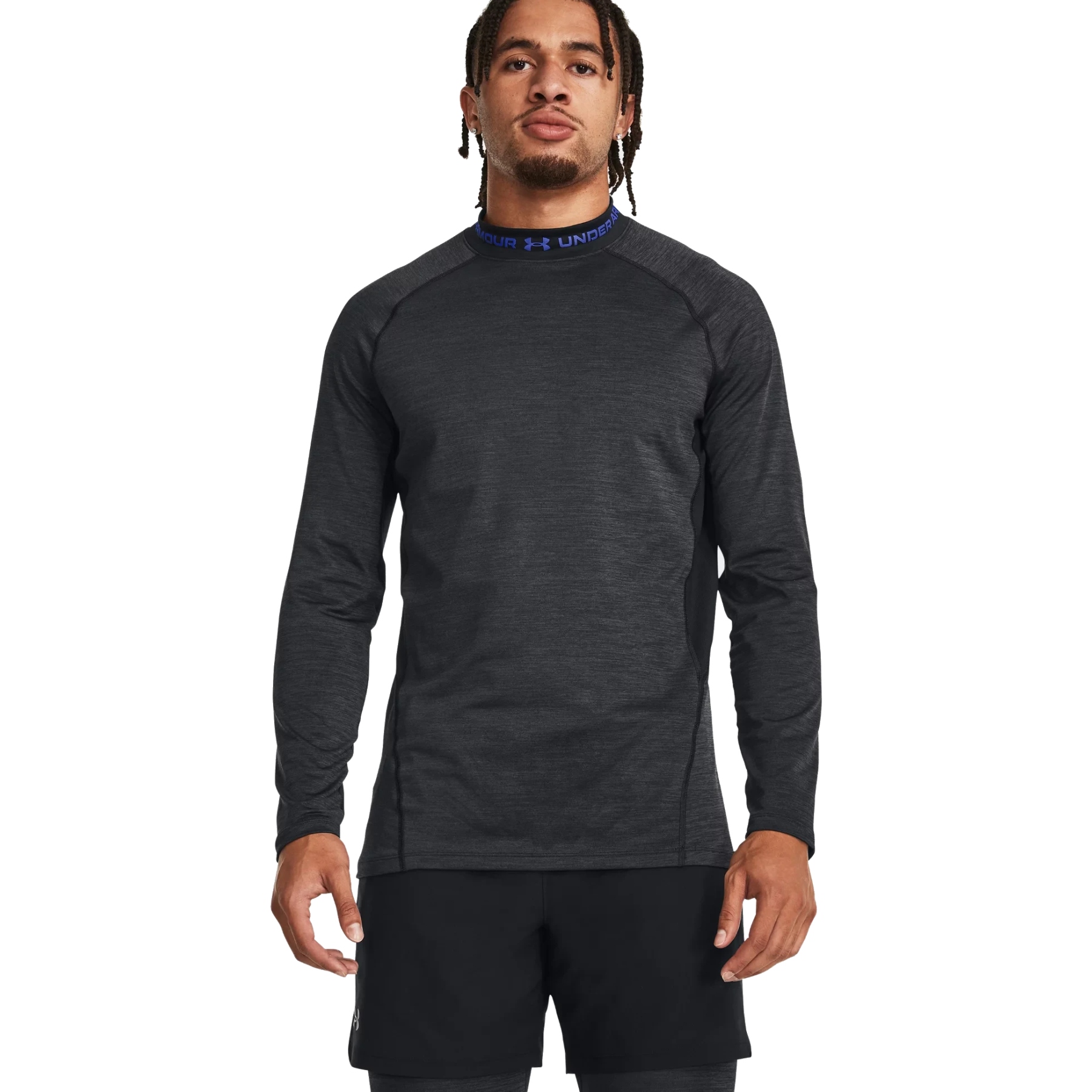 Under Armour ColdGear® Twist Mock Long Sleeve Shirt Men - Black/Team Royal