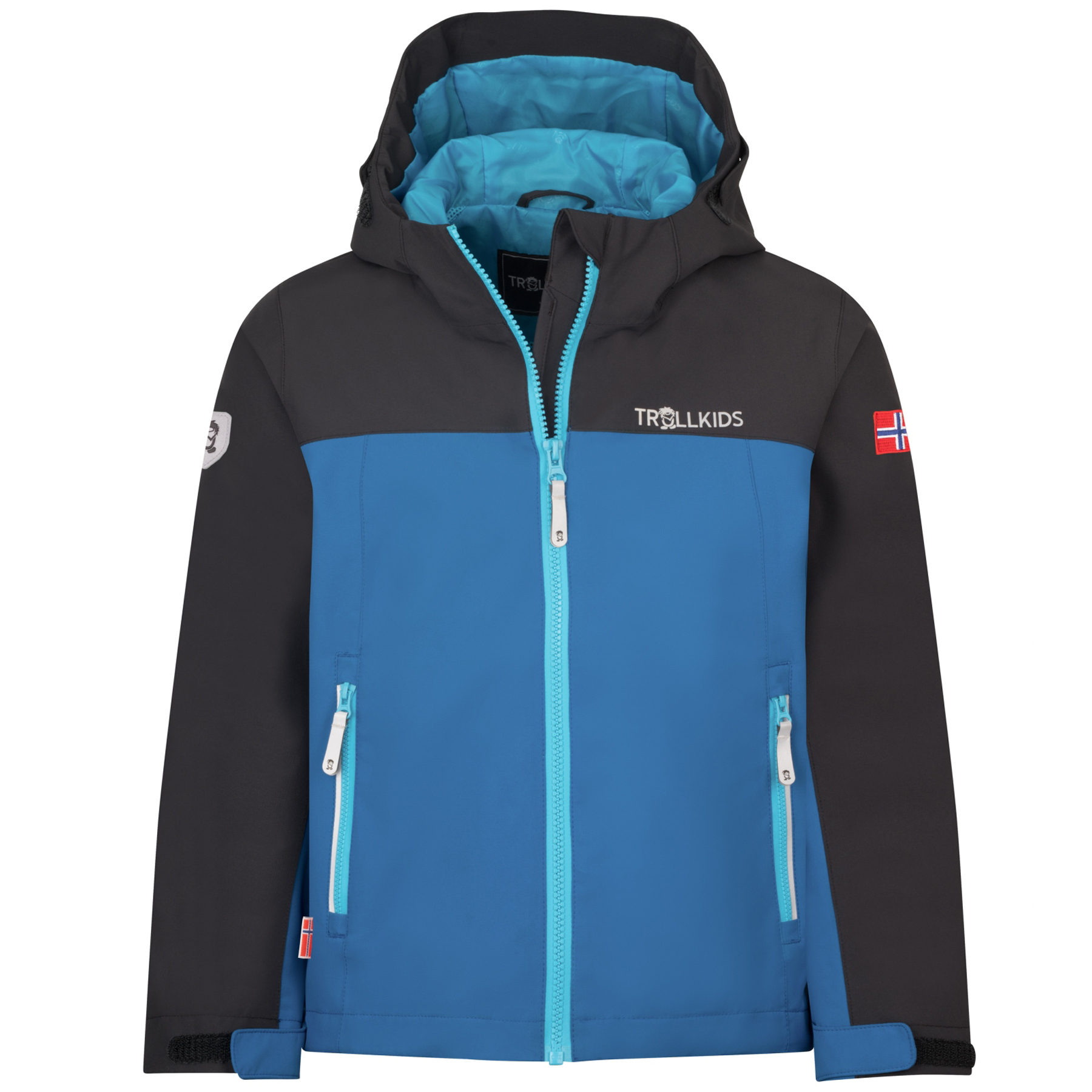Produktbild von Trollkids Telemark Jacke Kinder - Alpine Blue/Schwarz/Pool Blue