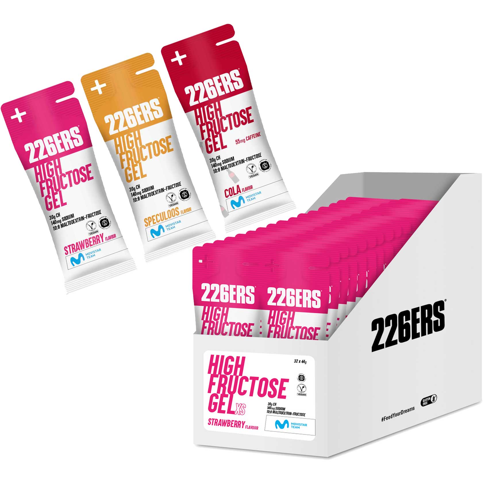 Kuva tuotteesta 226ERS High Fructose Gel XS - Energy Gel - 32x44g