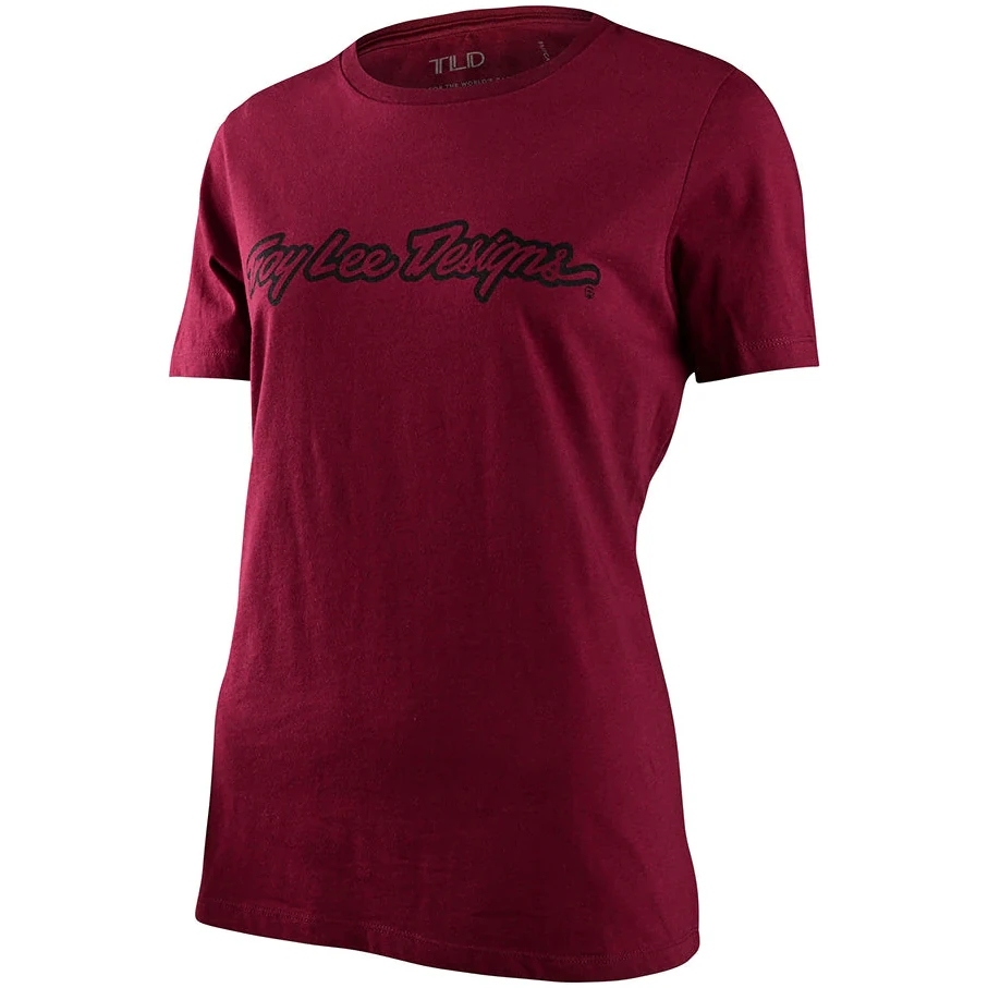 Image of Troy Lee Designs Womens Signature T-Shirt - Maroon