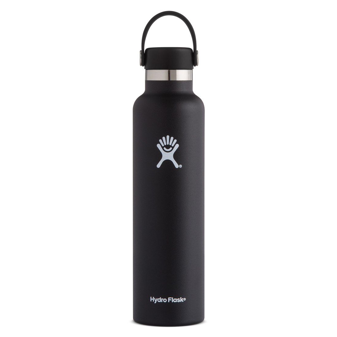Picture of Hydro Flask 24 oz Standard Mouth Insulated Bottle + Flex Cap - 710 ml - Black