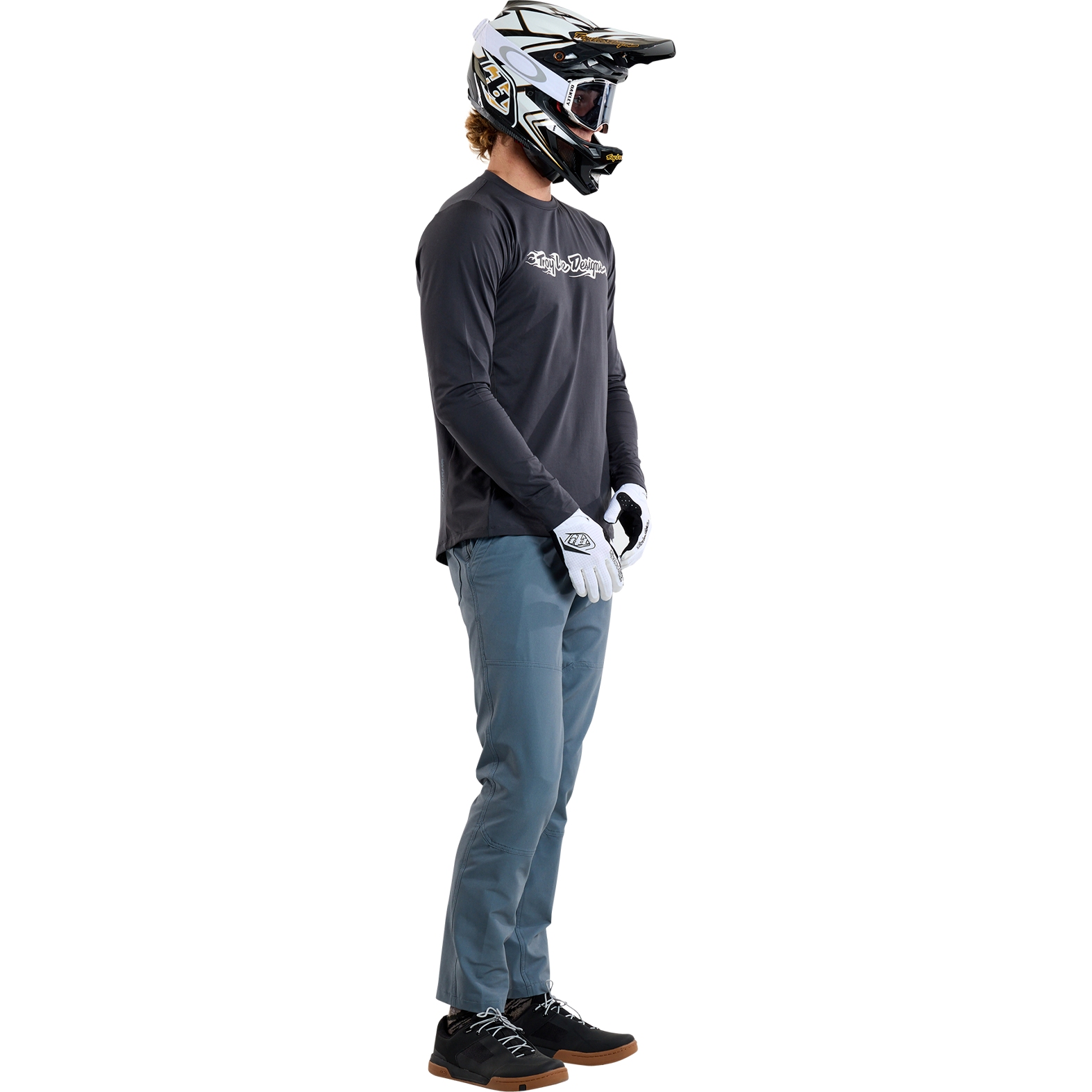 Troy Lee Designs Ruckus Ride Long Sleeve Tee Men - Burn Out Carbon