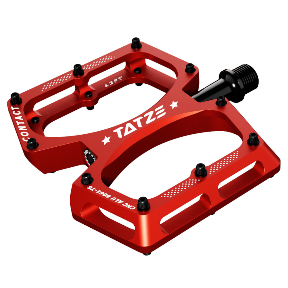 Productfoto van Tatze CONTACT CNC - MTB Flat Pedals - Junior - red