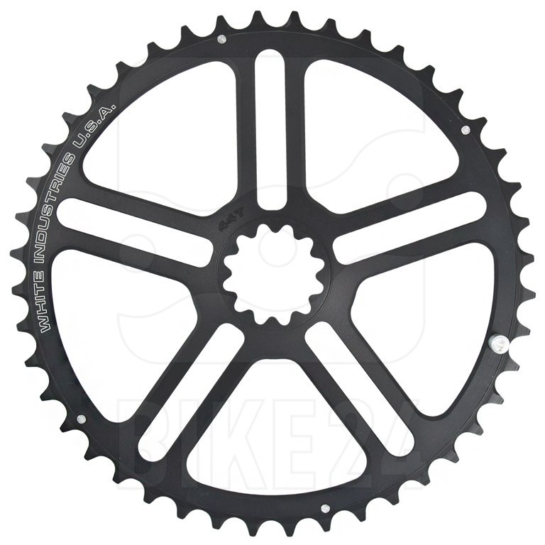 White Industries VBC outer Chainring for Square Crank - black