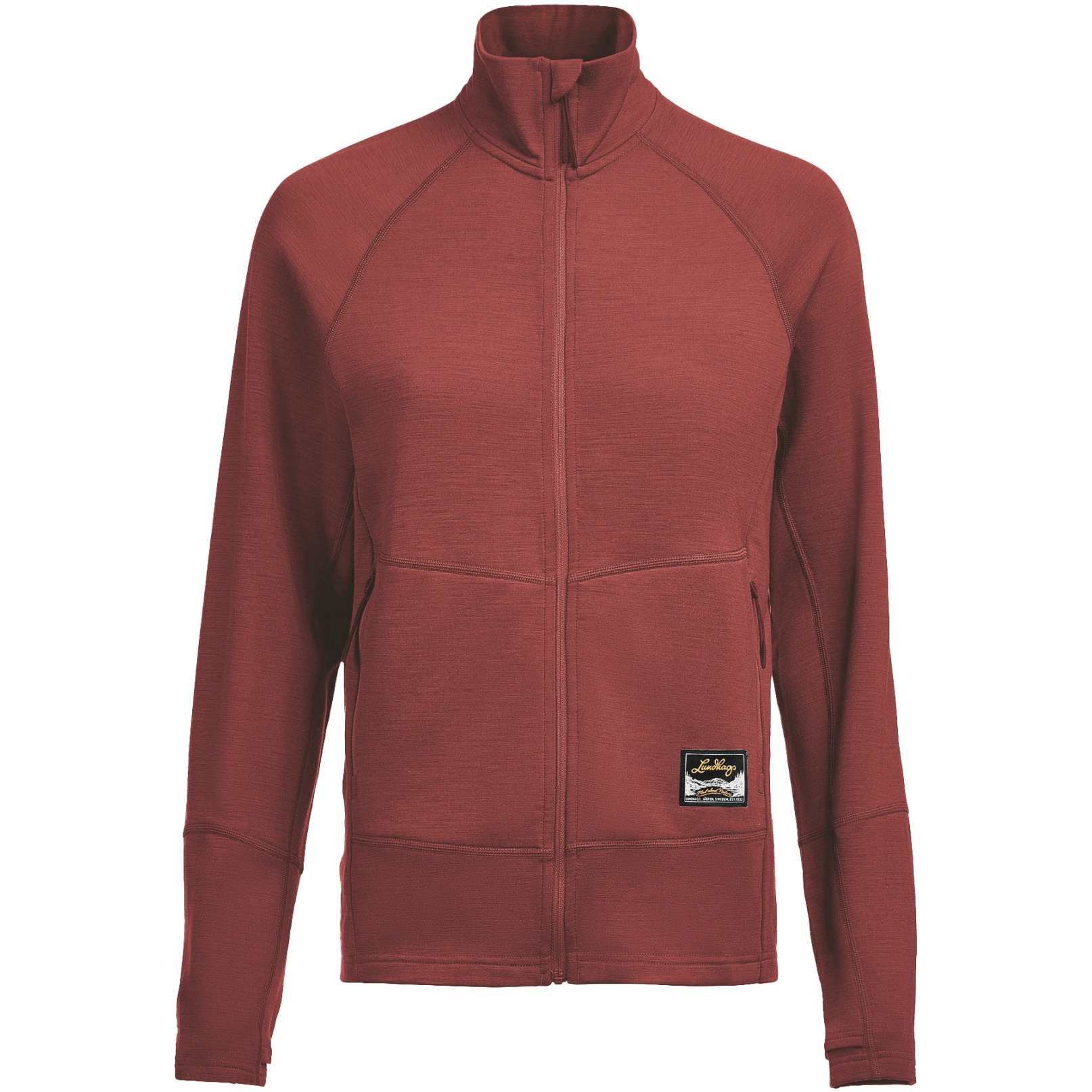 Productfoto van Lundhags Tived Merino Full Zip Jas Dames - Rosewood 58450