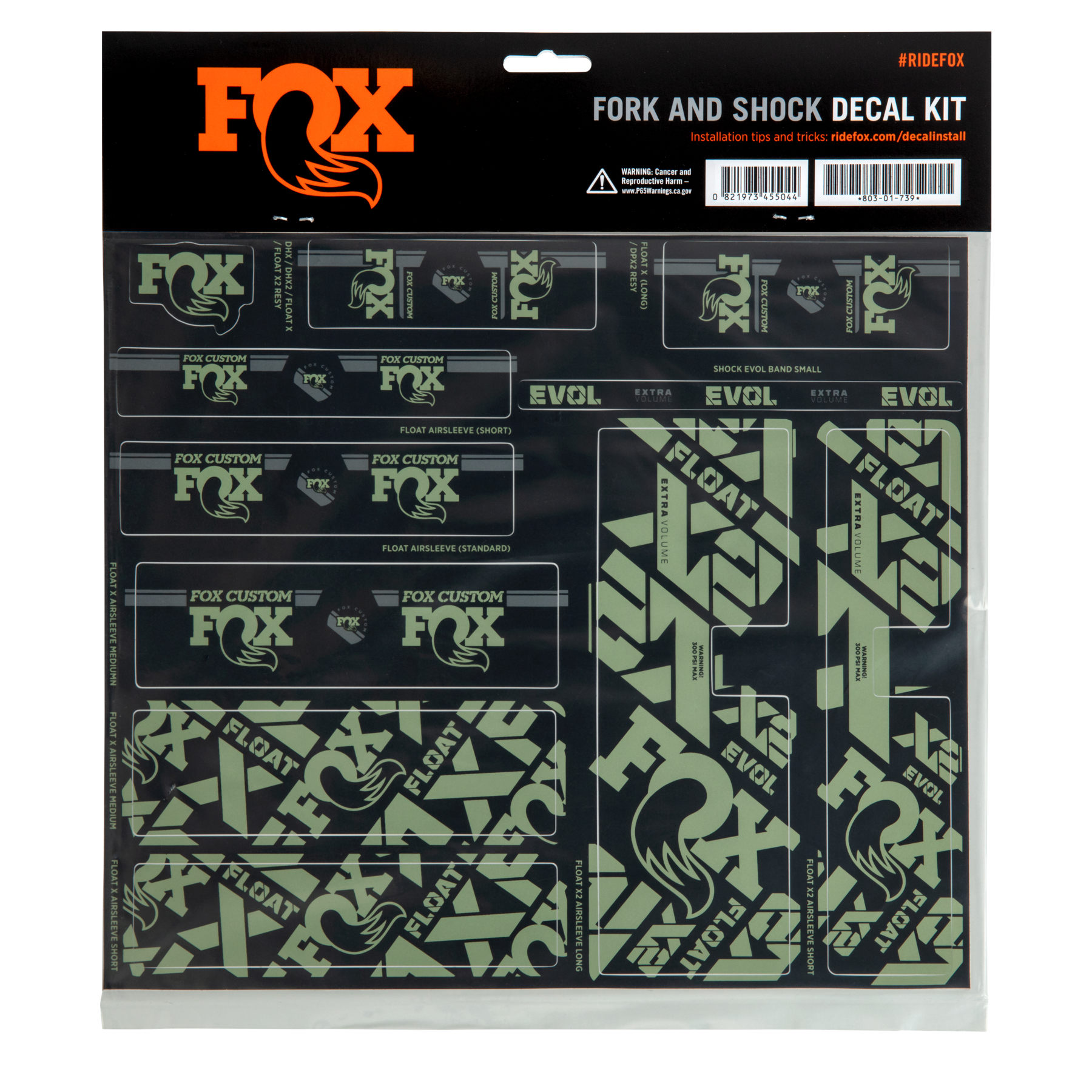 Bild von FOX CUSTOM Decal Kit - Aufkleber für Federgabel & Dämpfer - Pistazie