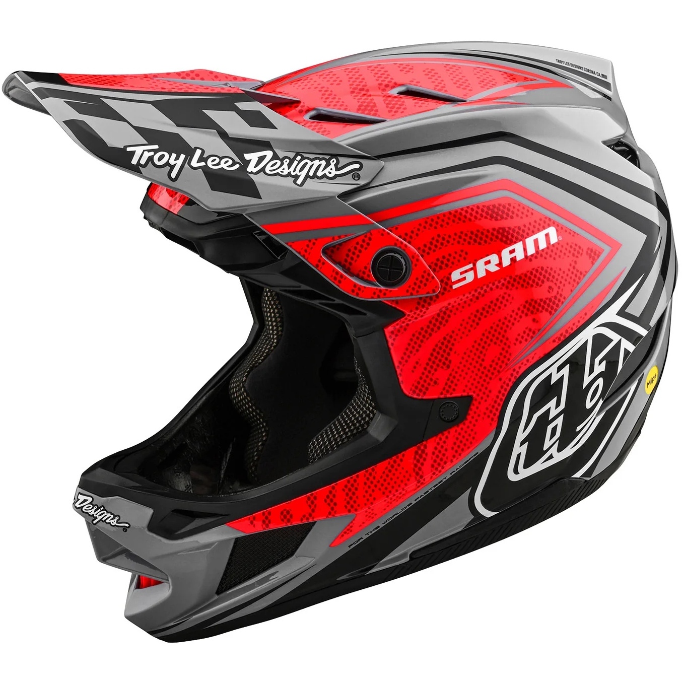 Troy Lee Designs D4 Carbon MIPS Bike Helmet - Sram Red/Black | BIKE24