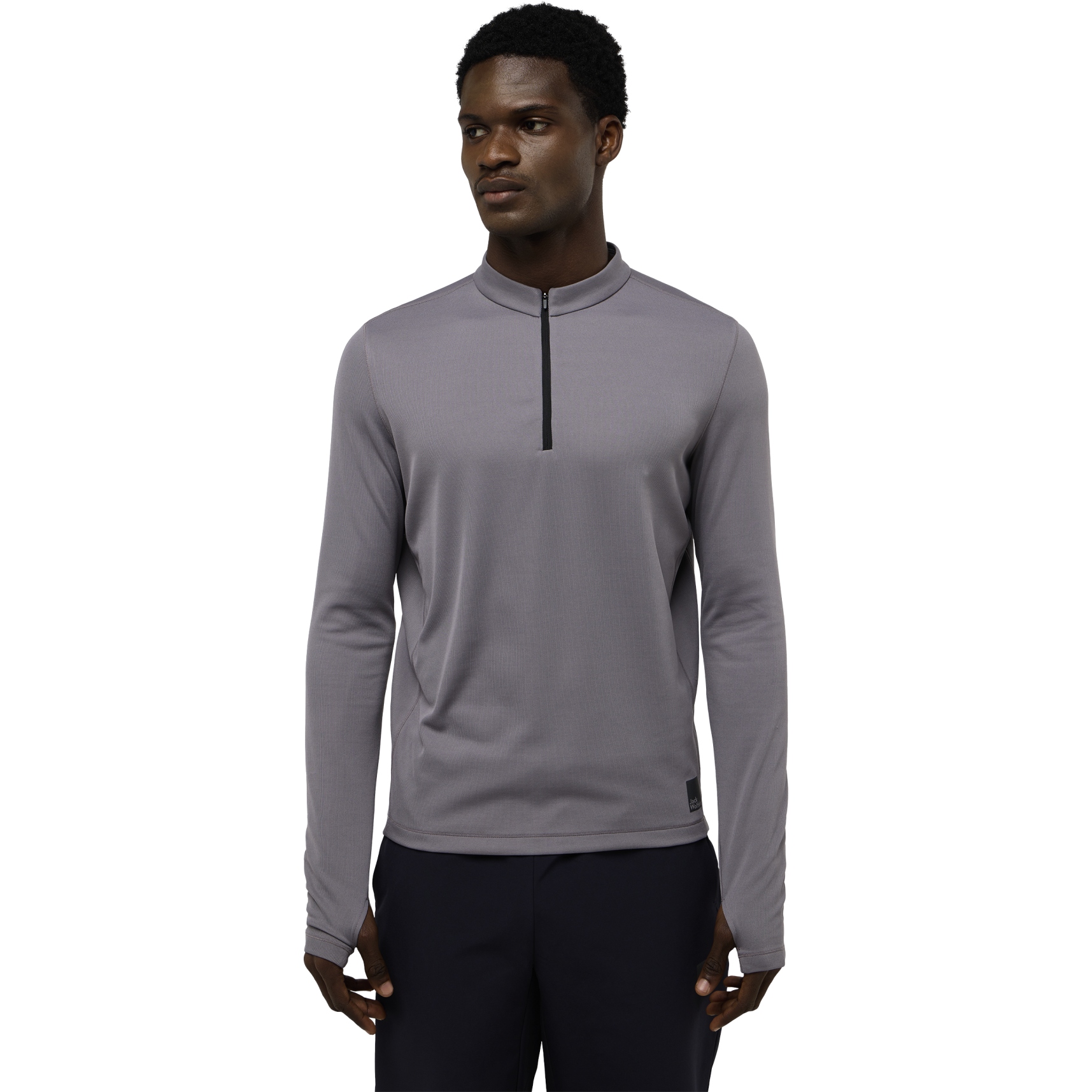 Produktbild von Jack Wolfskin Bike Commute Half Zip Langarmshirt Trikot Herren - dark taupe