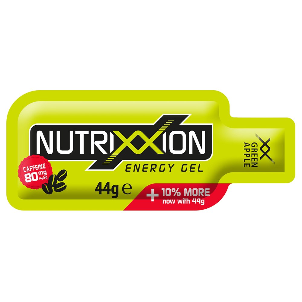 Produktbild von Nutrixxion Energy Gel XX-Green Apple mit Kohlenhydraten, Vitaminen und Koffein - 6x44g