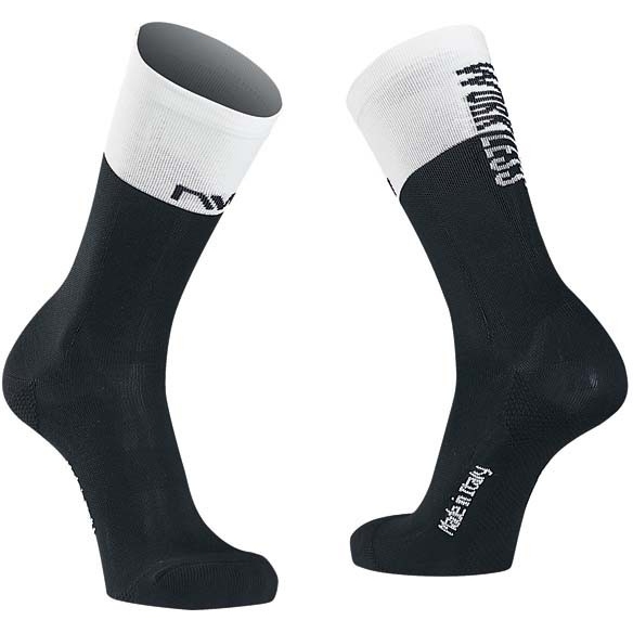 Picture of Northwave Work Less Ride More Socks - black/white 11