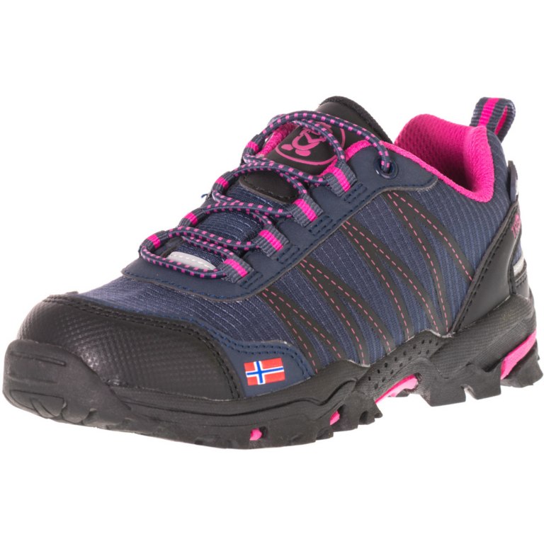 Picture of Trollkids Trolltunga Hiker Low Kids Hiking Shoes - Navy/Magenta