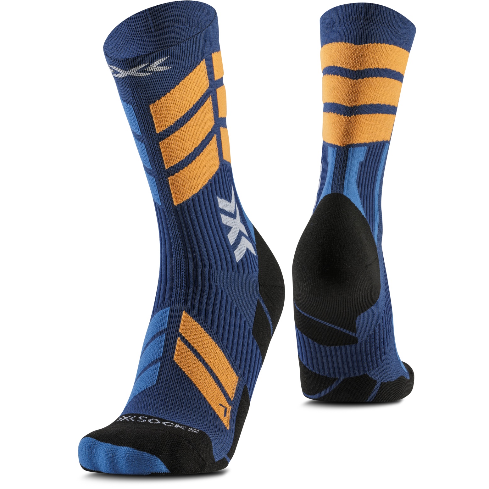 Image de X-Socks Chaussettes - X-Country Perform Crew - marine/orange