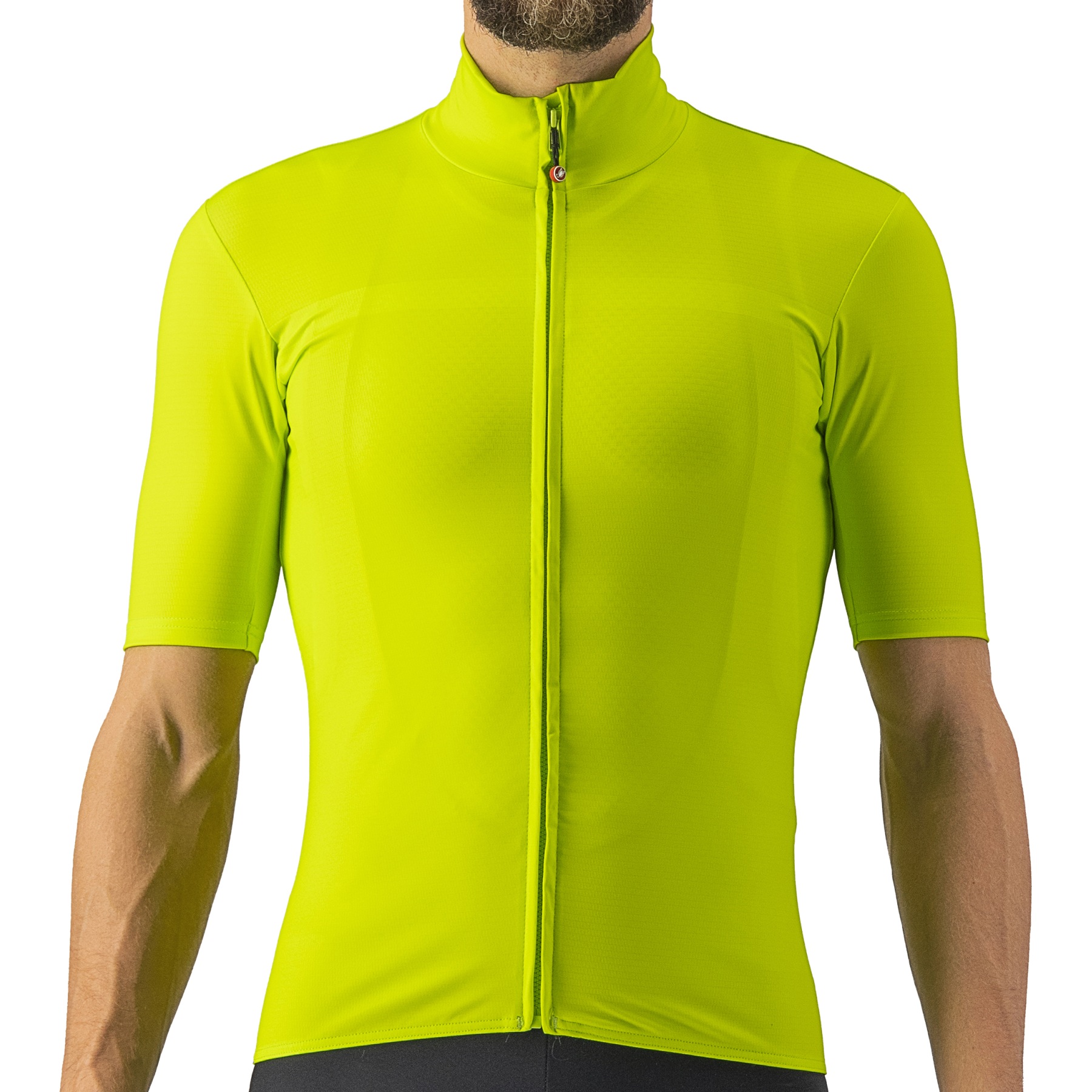 Picture of Castelli Pro Thermal Mid SS Jersey - electric lime 383