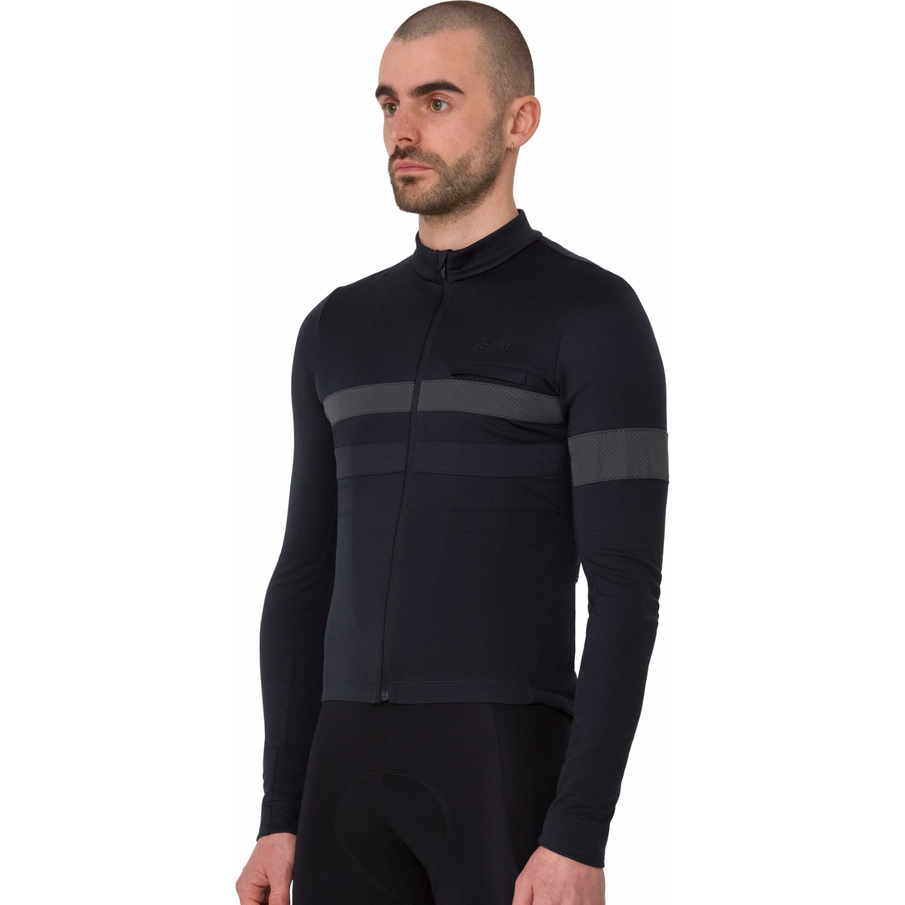 Rapha Brevet Long Sleeve Jersey Men - black/black | BIKE24