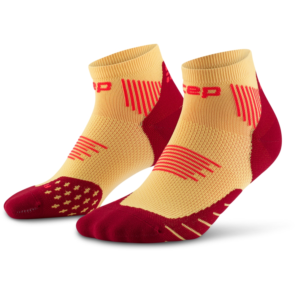 Picture of CEP Core Run Low Cut Compression Socks Men - marigold/burgundy