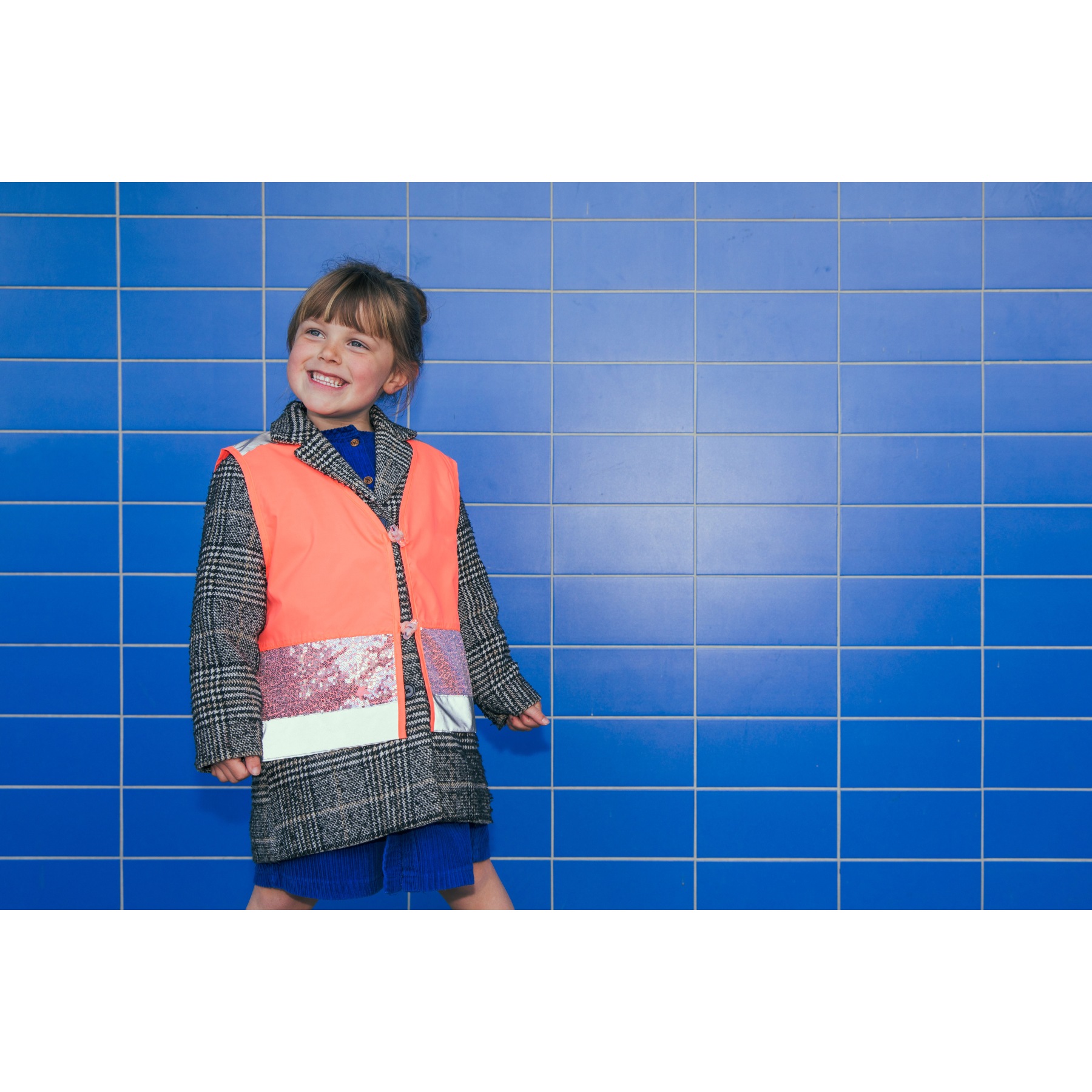 Lot De 2 Gilets Fluorescents Enfant - Haute Visibilité, Bandes Réfléchissantes 360°, Taille 4-7 Ans