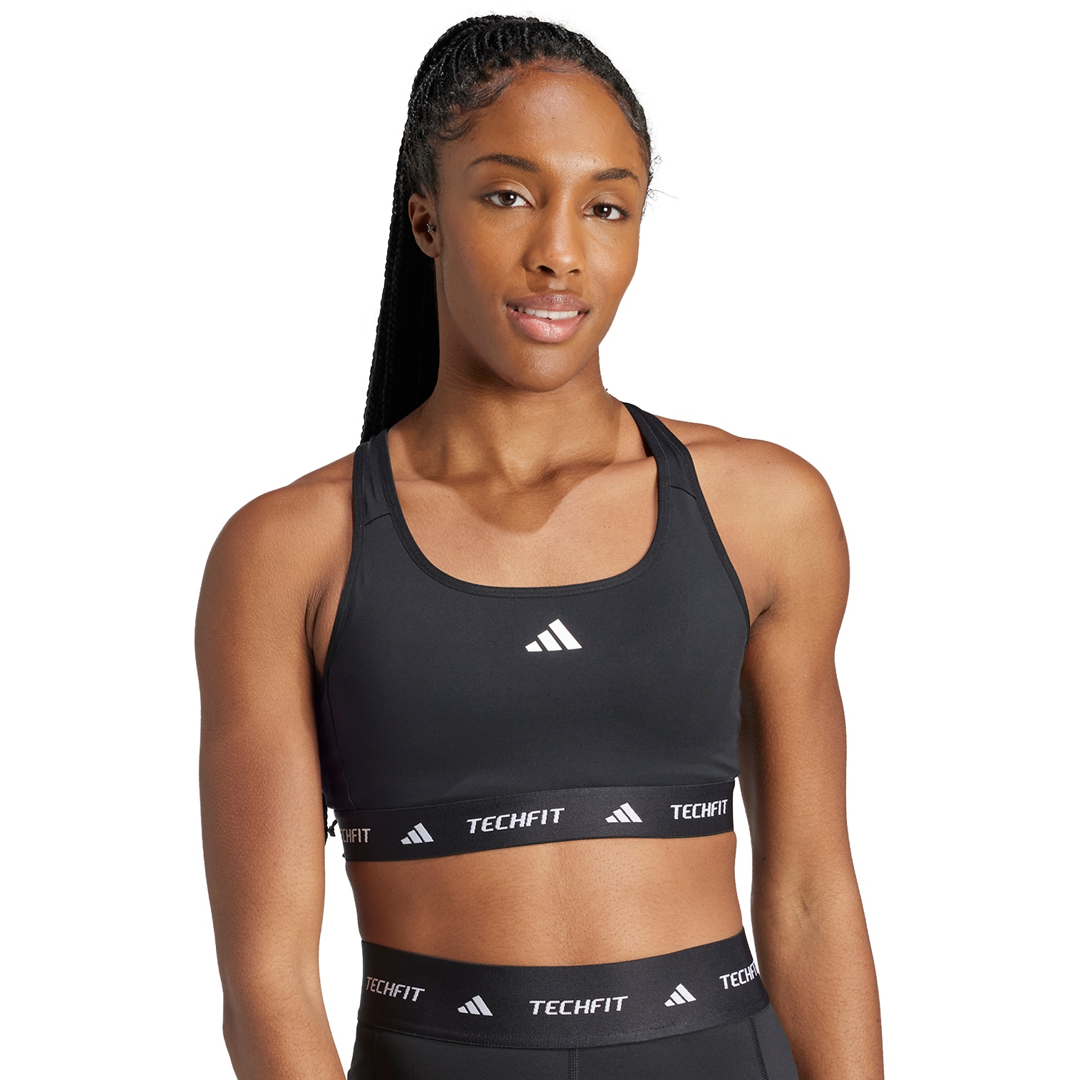 adidas Techfit Sport BH mit Kompressionspassform Damen schwarz JG1409