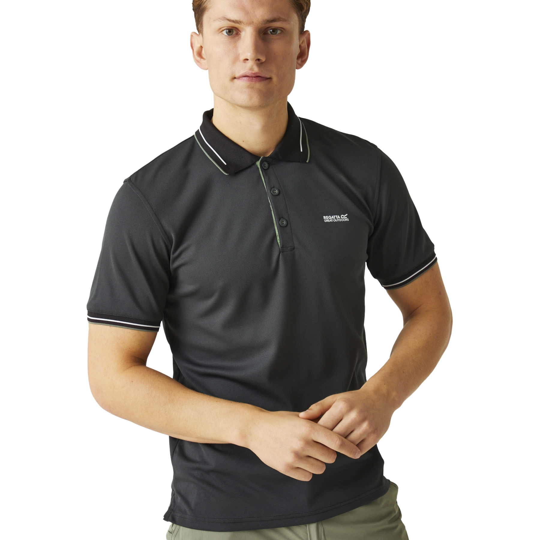 Produktbild von Regatta Oakmont Polo-Shirt Herren - Ash 61I