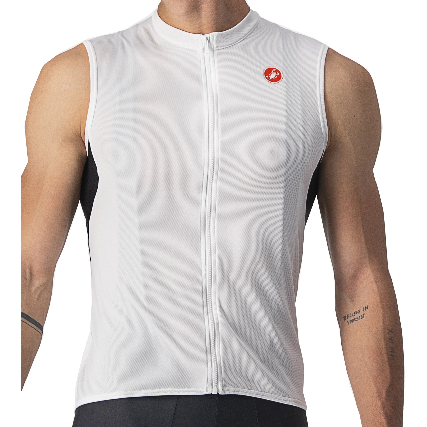 Picture of Castelli Entrata VI Sleeveless Jersey - ivory/light black-red 065