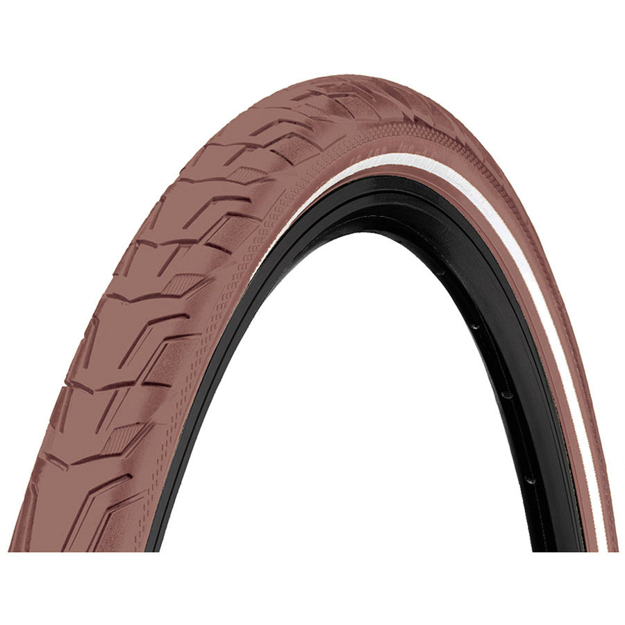 Picture of Continental Ride City Wire Bead Tire - 37-622 | brown reflective