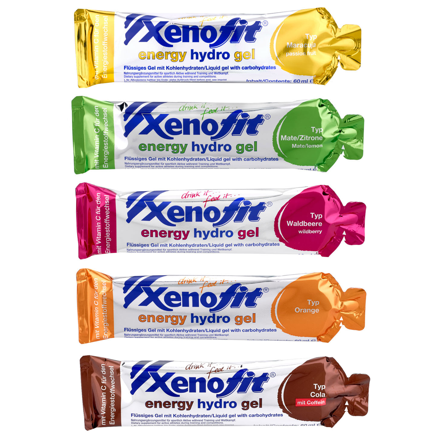 Produktbild von Xenofit Energy Hydro Gel - Kohlenhydrat-Gel - 60ml