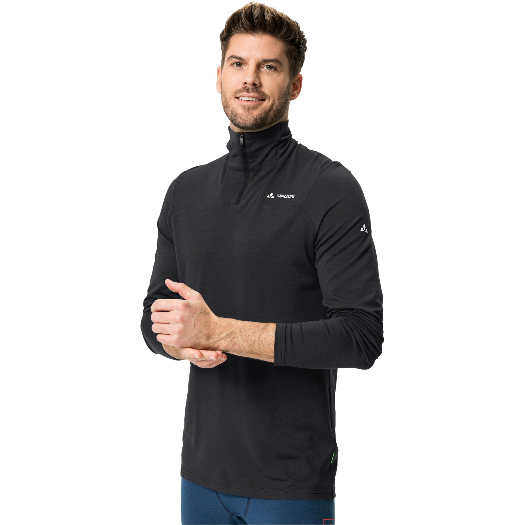 KTM AG Men’s Orange Half-Zip Sweater – Polyester/Elastane Blend, Long Sleeve, Machine Washable