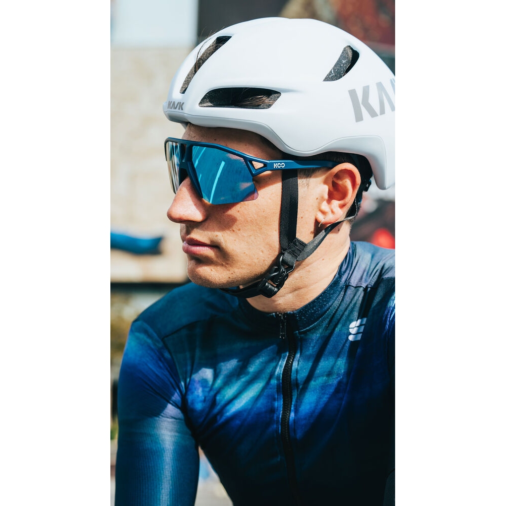 KOO Hype Sunglasses - Dark Blue Matt - Turquoise Mirror | BIKE24