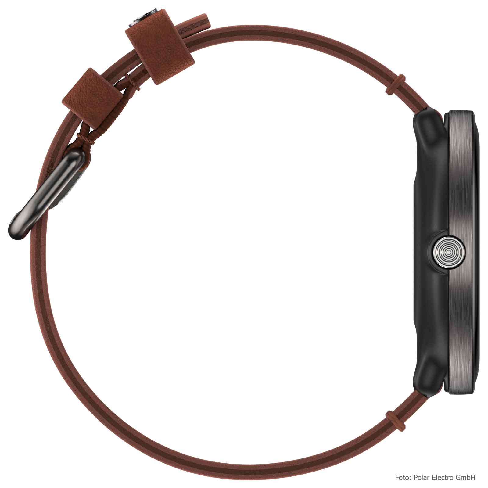 Polar Ignite 3 Titanium GPS Fitness Watch - Sun-Kissed Bronze (leather, and  silicone wristband)