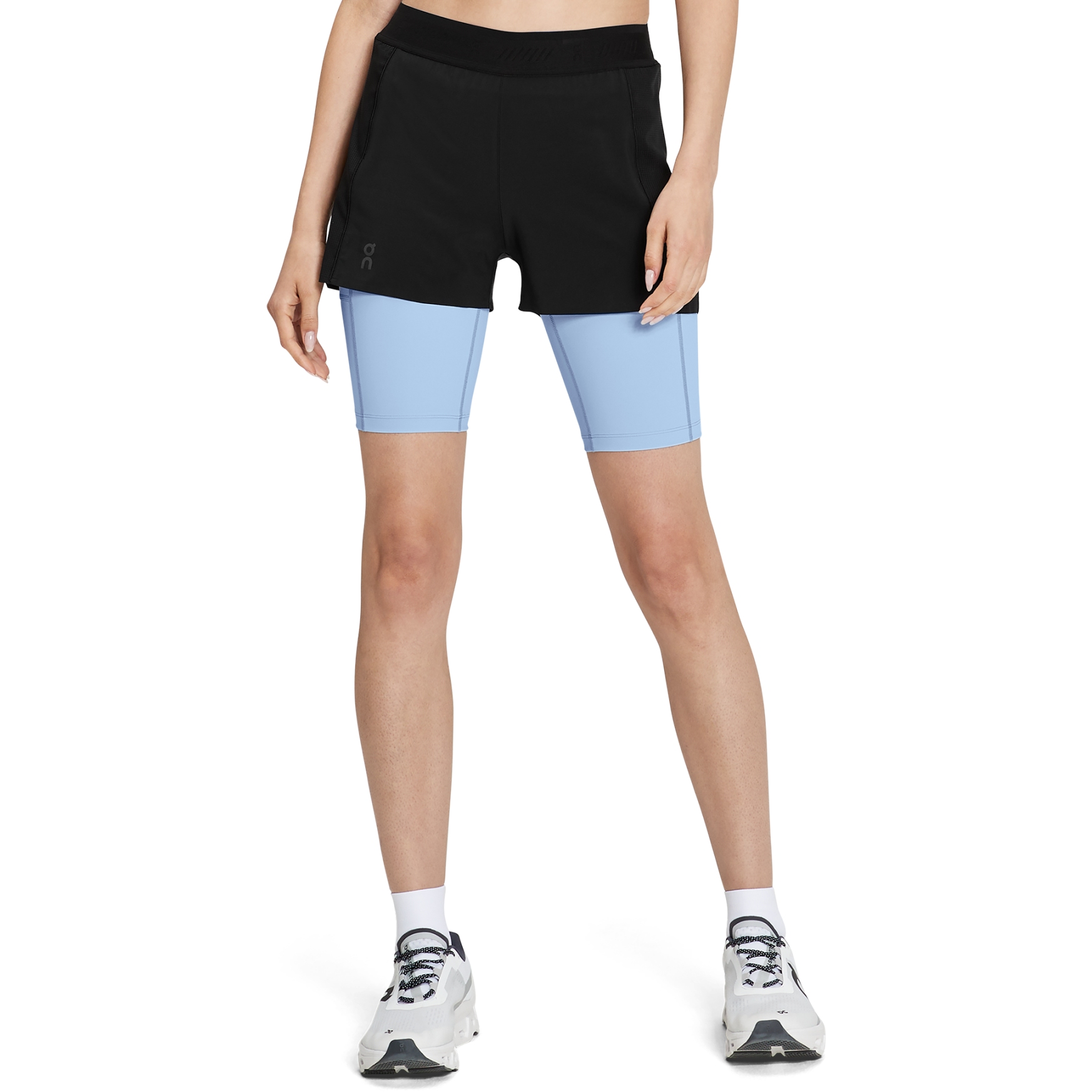 Picture of On Active Shorts Women - Black &amp; Stratosphere