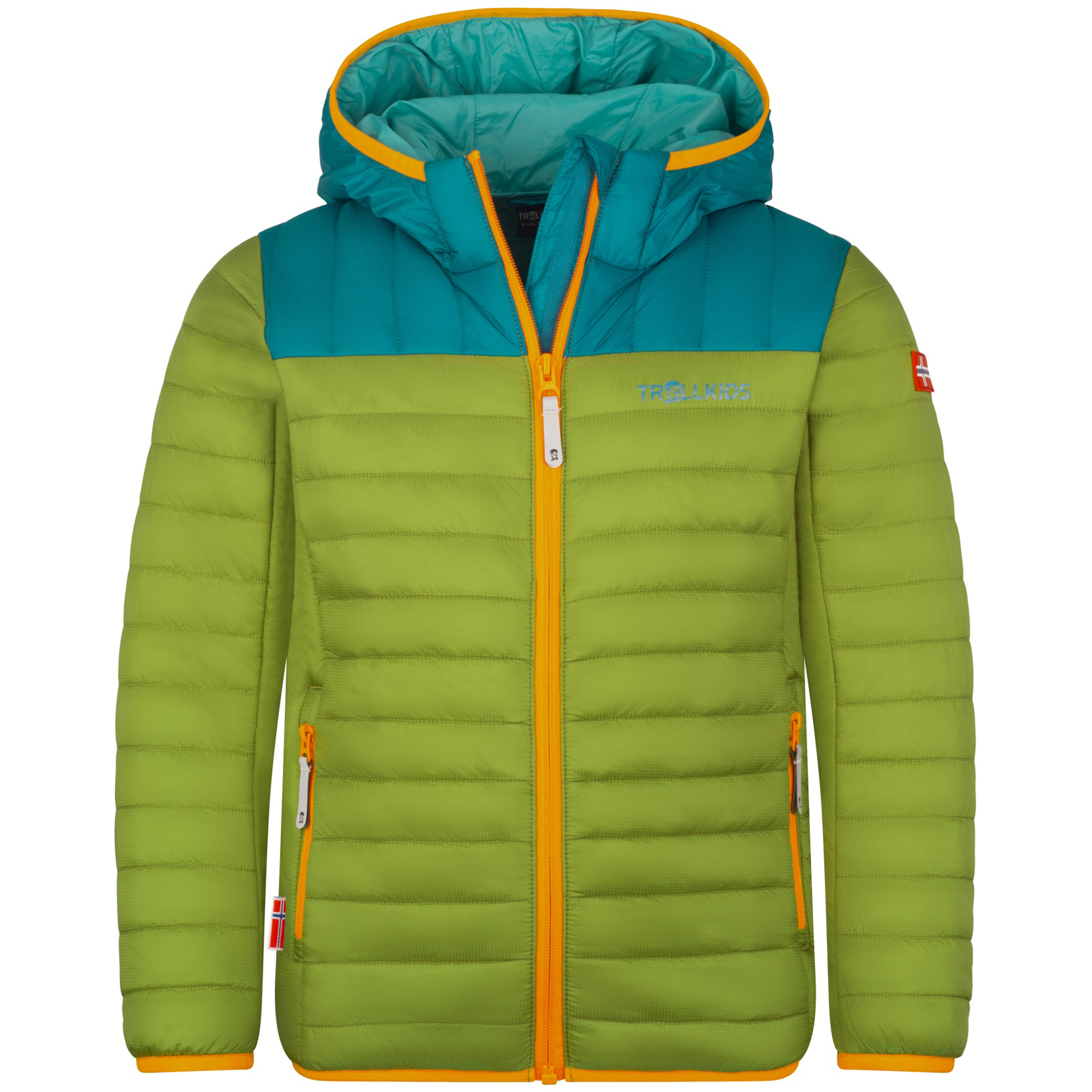 Produktbild von Trollkids Eikefjord Jacke Kinder - Pear Green/Lagoon Green/Sea Green/Sahara Sunset