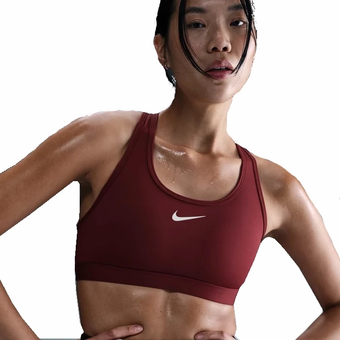 Photo produit de Nike Soutien-Gorge de Sport à maintien normal - Swoosh - dark team red/white DX6821-619