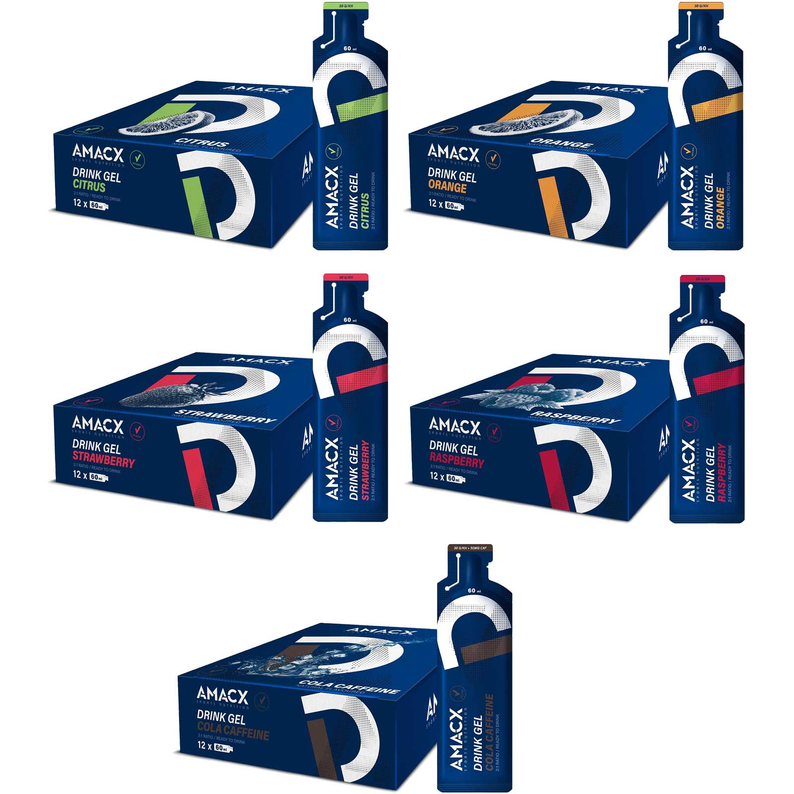Picture of Amacx Drink Gel - Carbohydrate Gel - 12x60ml