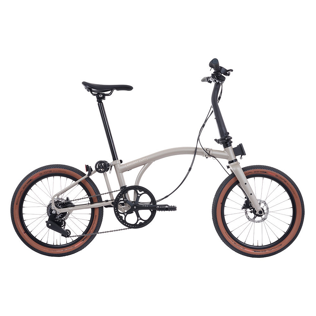 Foto de Brompton G Line - 8-Speed - Small Bar - Standard Seatpost - 20&quot; Bicicleta Plegable - 2025 - traildust white