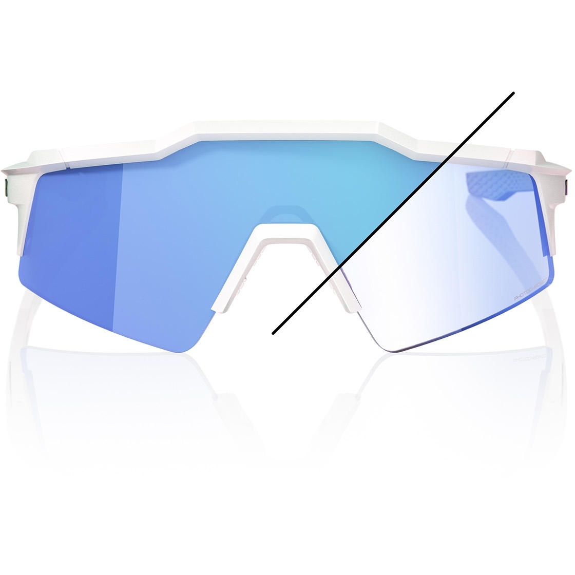 100% Speedcraft SL Glasses Photochromic Bastille Blue Mirror