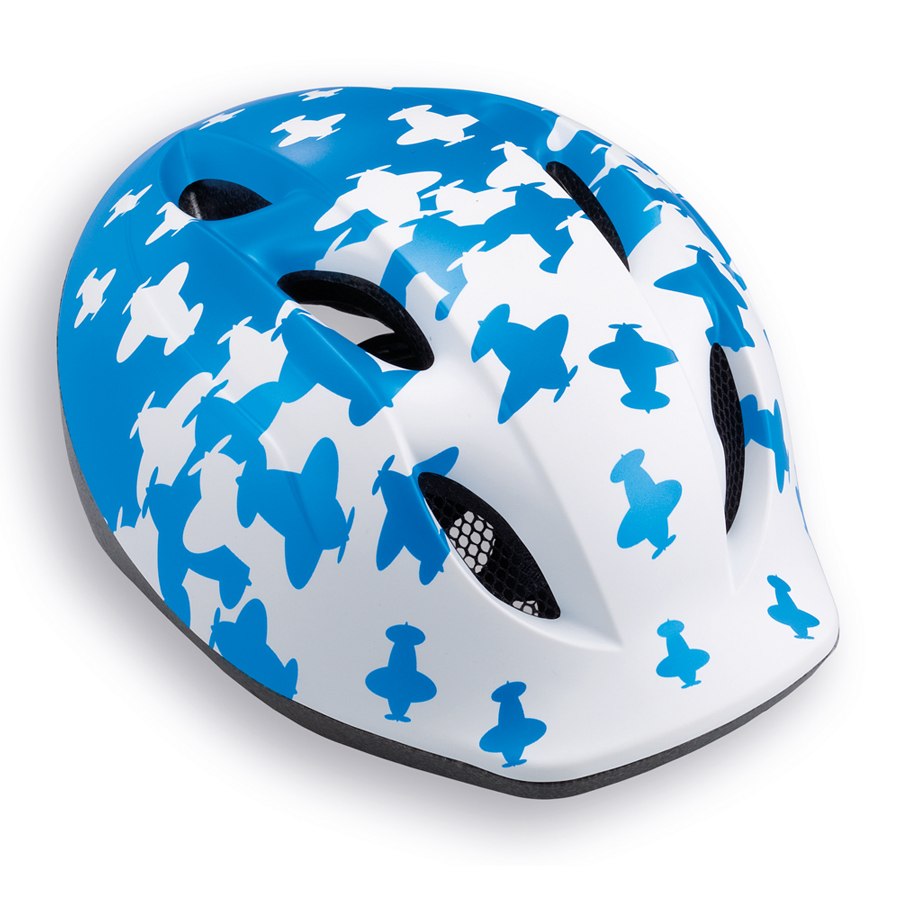 Image of MET Buddy & Superbuddy Kids Helmet - White / Blue Airplanes