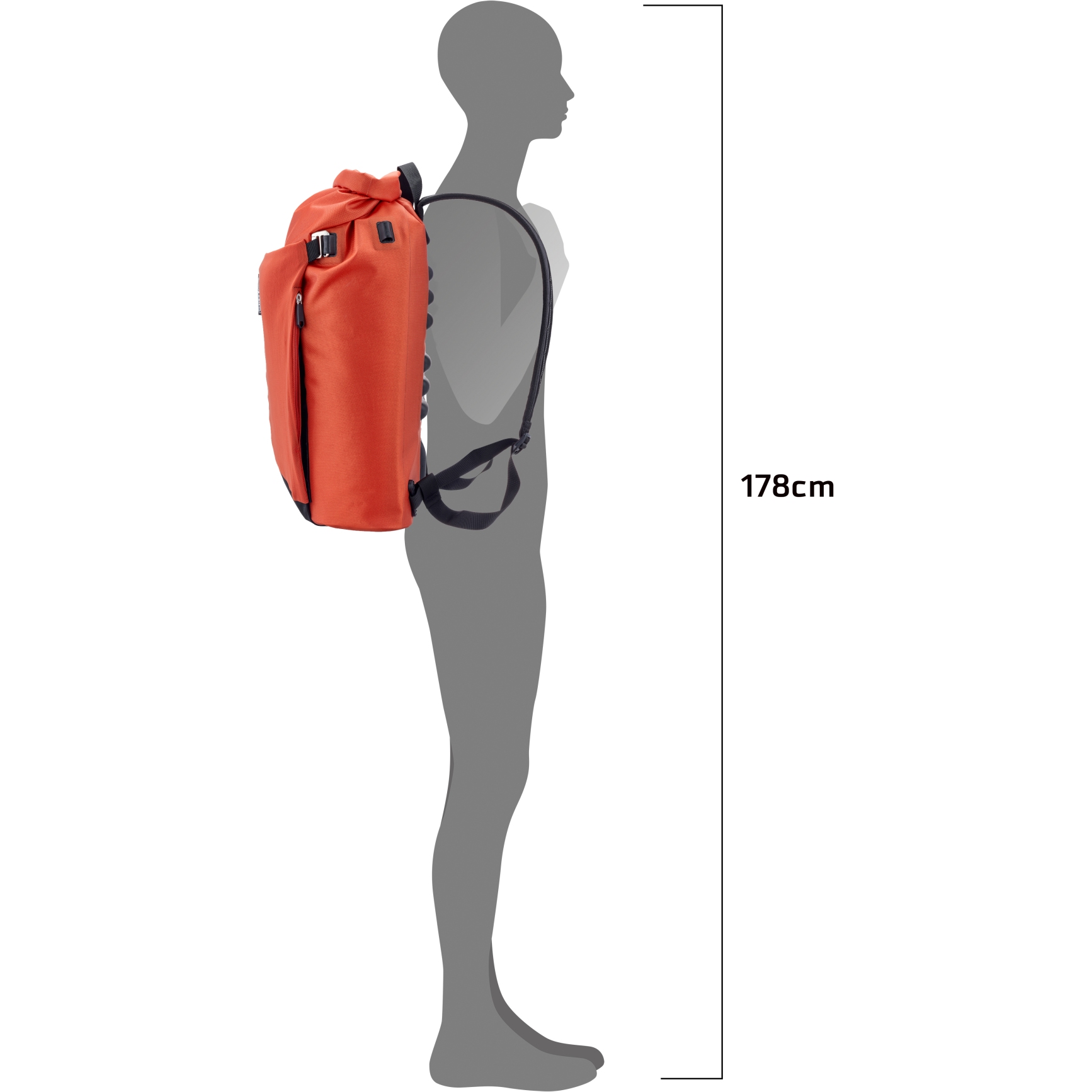 ORTLIEB Vario Lite QL2.1 Bike Pannier | Backpack - 22 L - rooibos 
