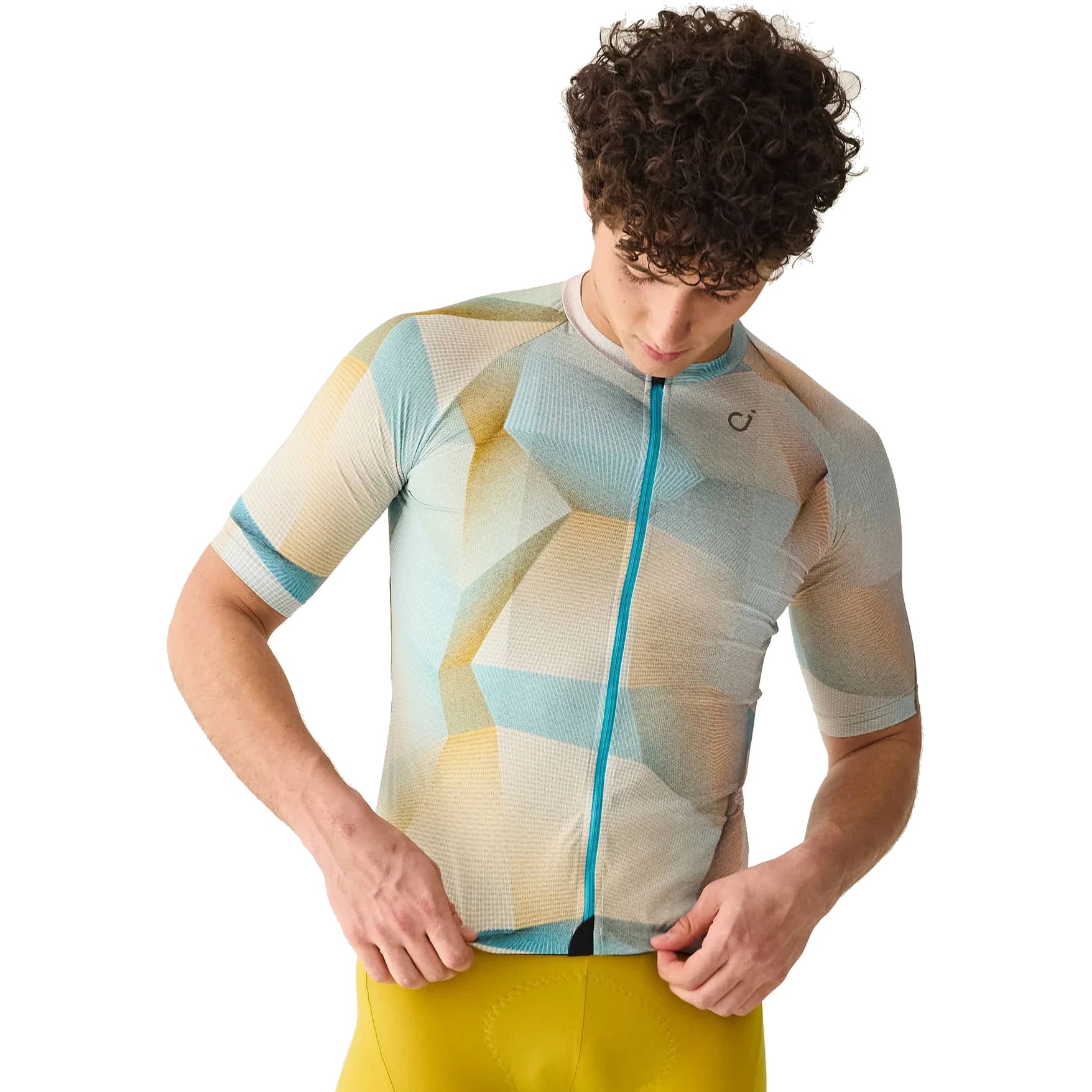 Productfoto van Velocio One Artist Series Fietsshirt Heren - GEO-Blue