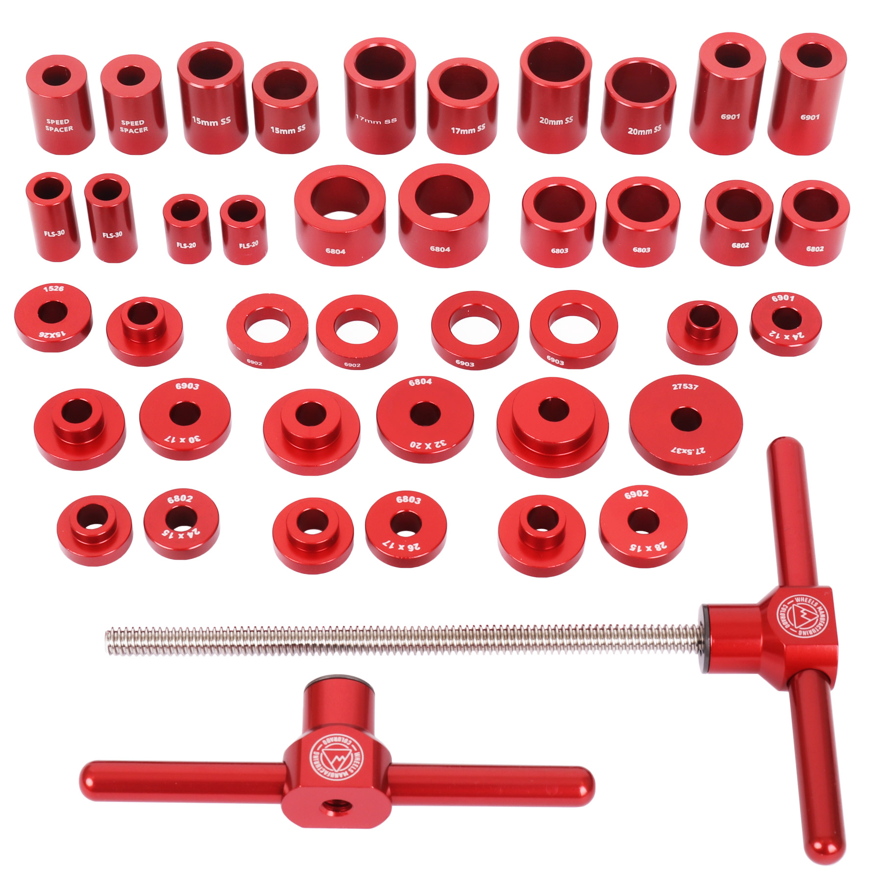 Productfoto van Wheels Manufacturing Press Kit | Pro - Press-In Tool Set for Sealed Hub Bearings (TA) - BP0001