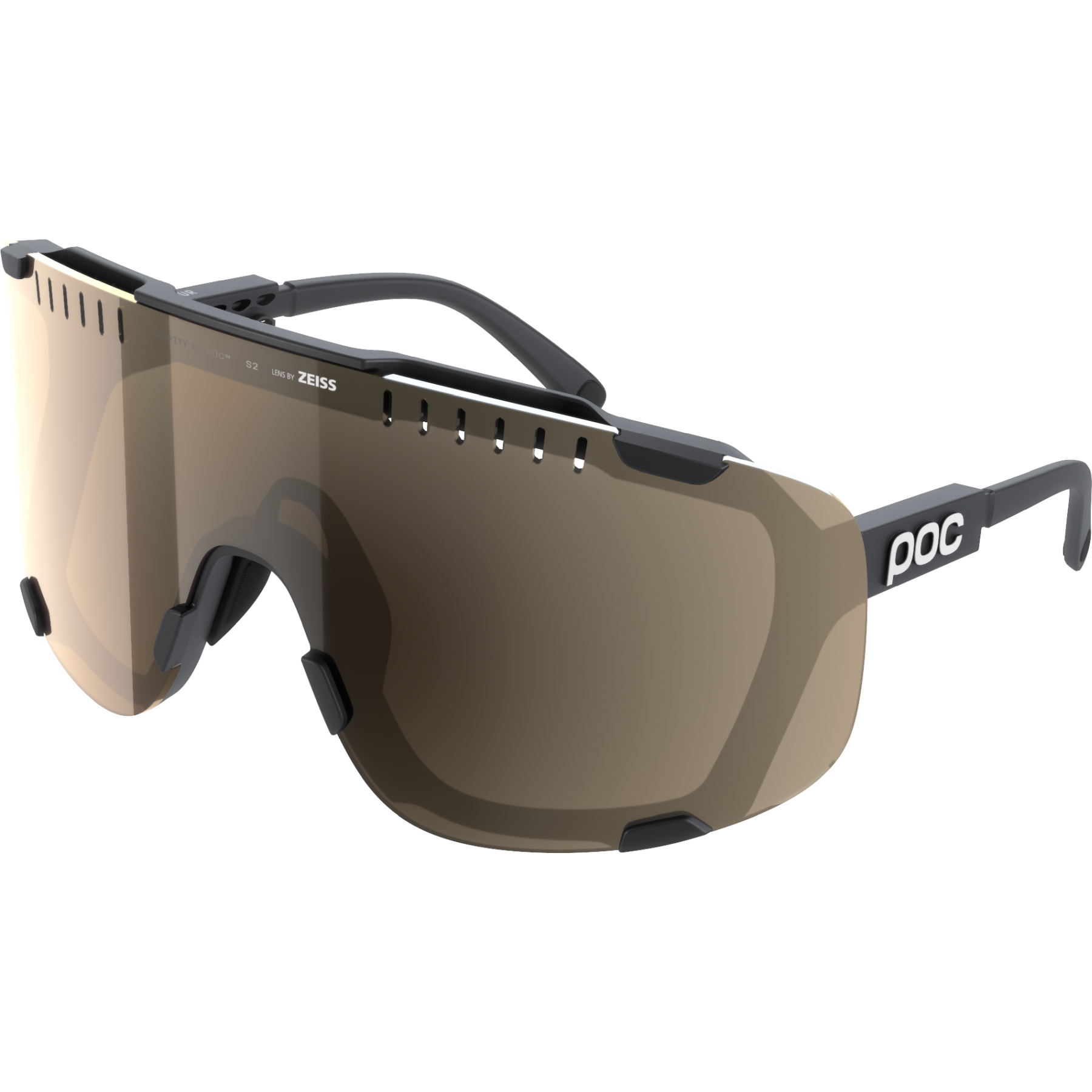 POC Devour Glasses - Uranium Black - Clarity Trail/Partly Sunny