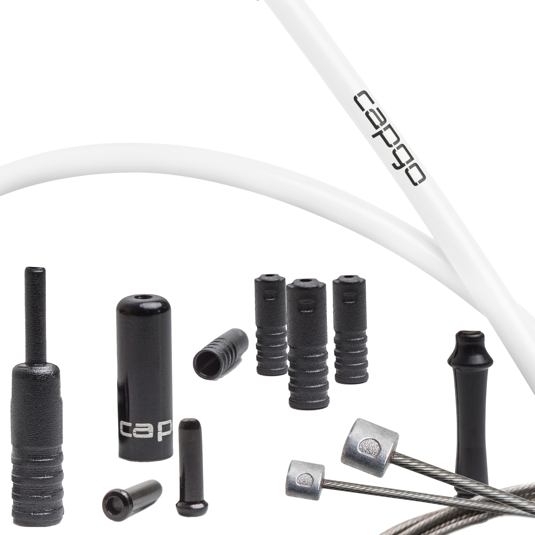 Picture of capgo Blue Line Shift Cable Set - Stainless Steel - PTFE - Shimano/SRAM - white