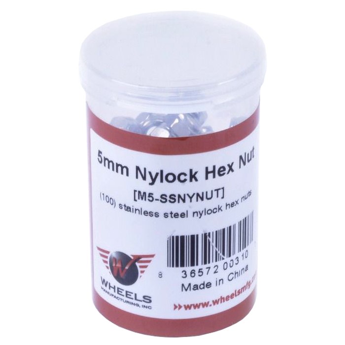 Picture of Wheels Manufacturing M5 Nylock Hex Nuts - 100 Pieces