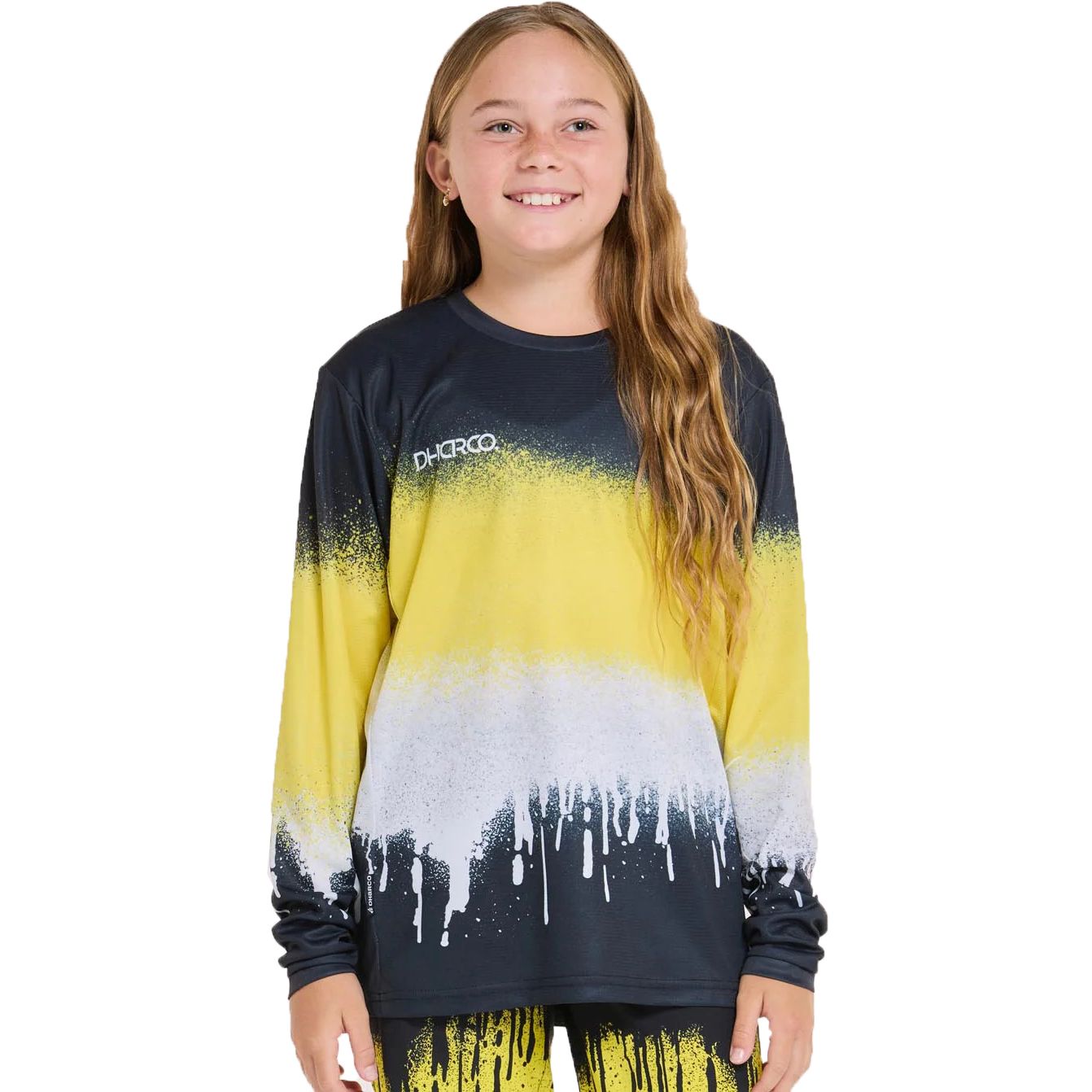 Productfoto van DHaRCO Gravity Fietsshirt met Lange Mouwen Kinder - Acid Rain