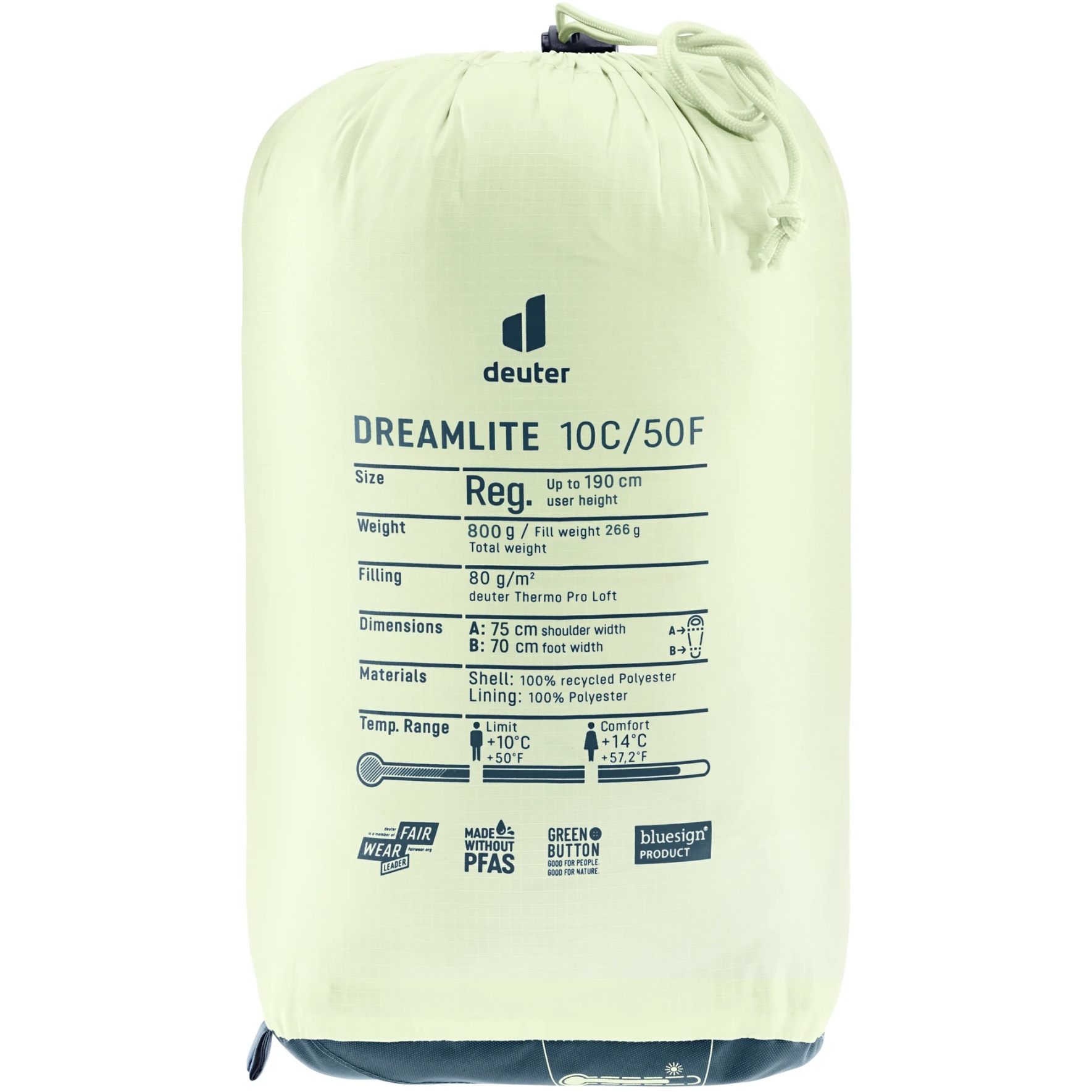 Deuter Dreamlite 10C/50F Schlafsack - nautic-breeze | BIKE24 AT